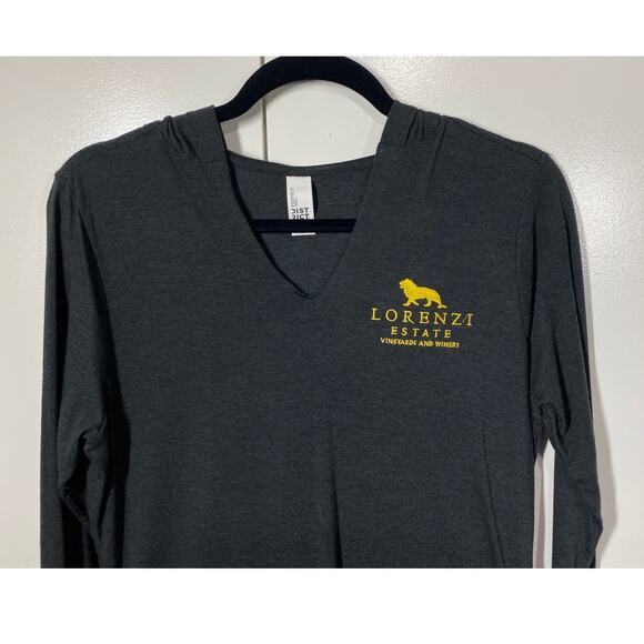 Lorenzi Estate Vineyards and Winery Long Sleeve Lightweight Hoodie Gray SMALL - Picture 2 of 8